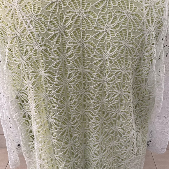 NWT Mackenzie & James Floral Lace Open Front Loose Cardigan, Women’s Sz 1X - Picture 5 of 8